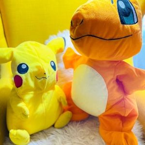 POKEMON CHARMANDER PIKACHU / STUFFED  TOYS 🧸 , MIXED W/NWT and W/out TAG 🏷